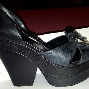 Black heeled shoes by Colin Stuart purchased at Victoria Secret.